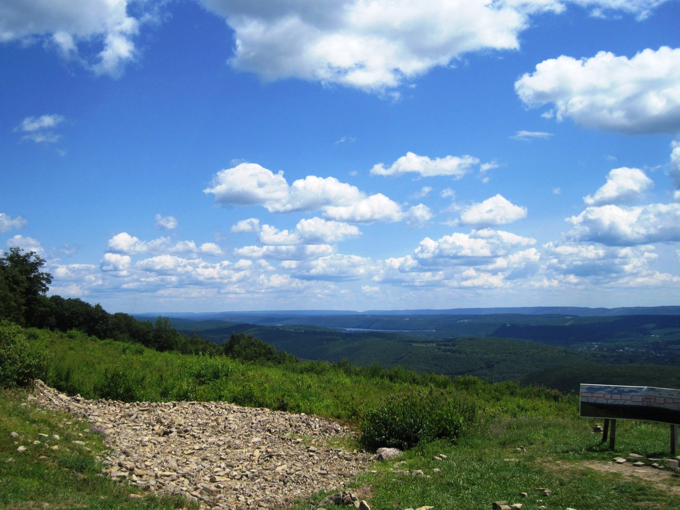 View of Beltzville Lake and Wind Gap from the 100 Mile Overlook in Pennsylvania