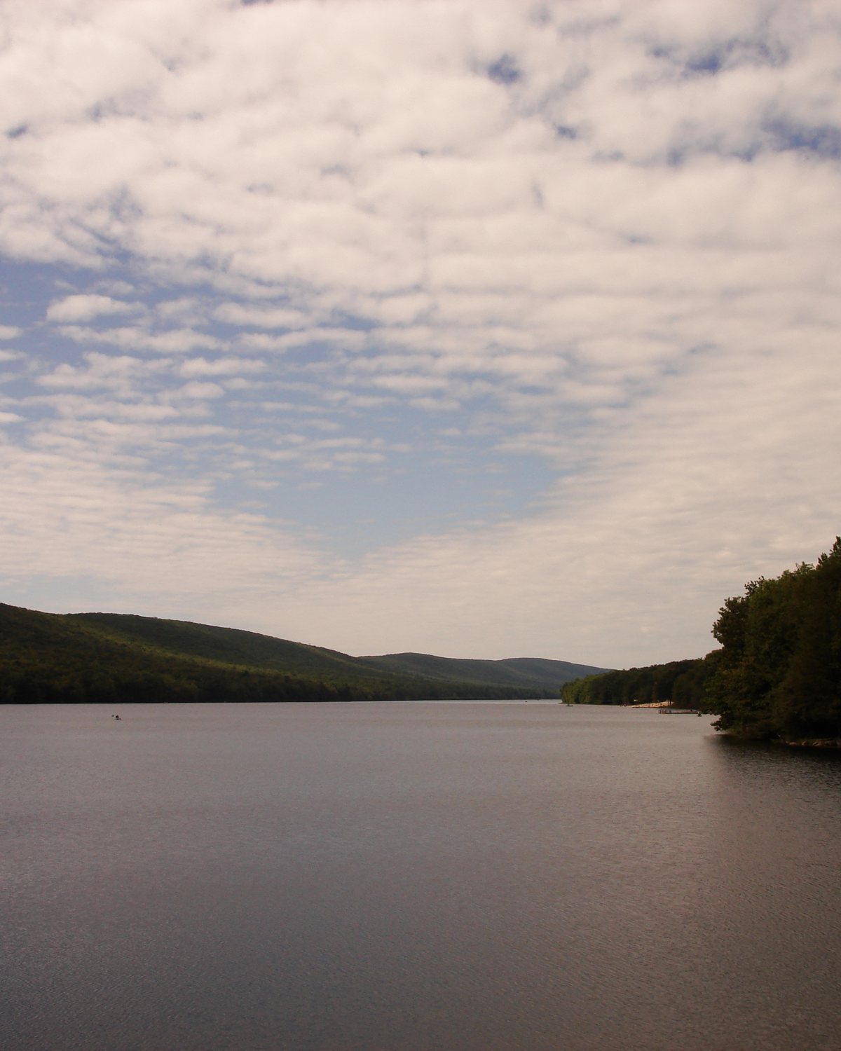 Mauch Chunk Lake near Jim Thorpe, Pennsylvania at dusk